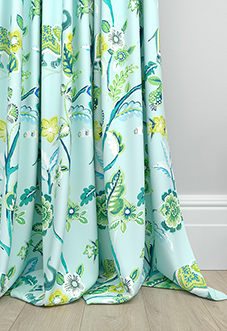 Gujarat, Cyan - Made to Measure Curtain